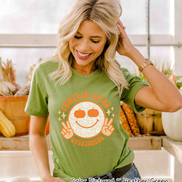 Retro Pumpkin Spice Smile Fall Tee