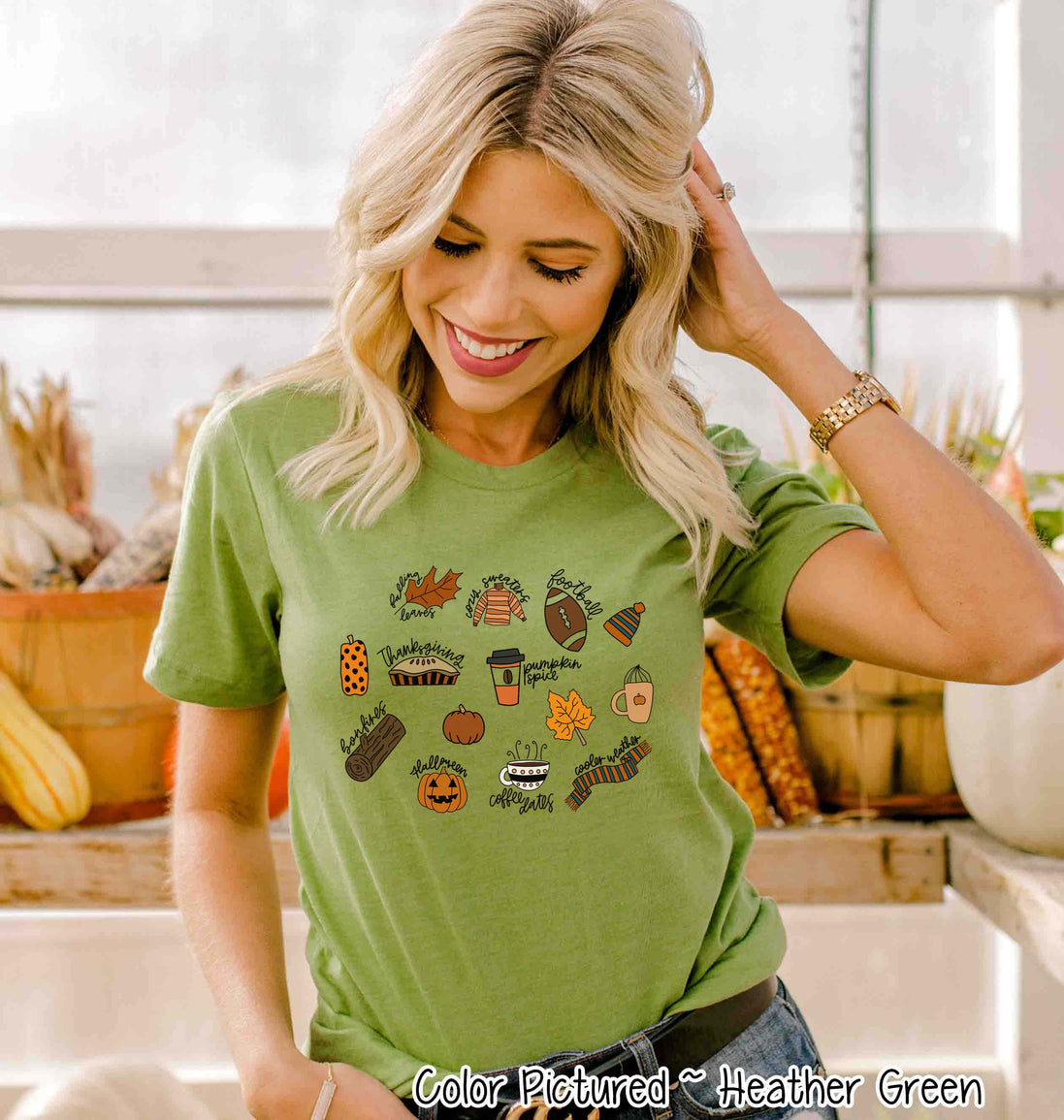 Fall Things Doodles Fall Tee