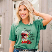 Coffee and Christmas Lights Tee