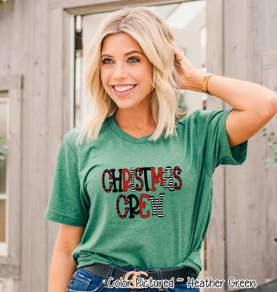 Buffalo Plaid Christmas Crew Family Tee