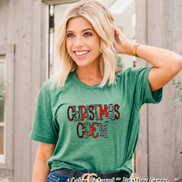 Buffalo Plaid & Leopard Print Christmas Crew Family Tee