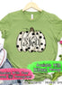 Fall Monogram White Pumpkin with Black Polka Dots Tee