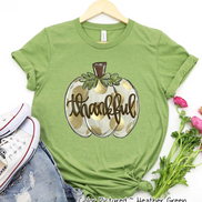 Fall Thankful White Pumkin with Gold Dots Tee