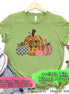 Glitter Leopard, Plaid, Watercolor, and Pink Pumpkin Monogram Set Tee