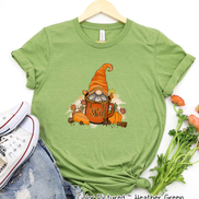 Monogram Gnome Pumpkin Spice Coffee Fall Tee
