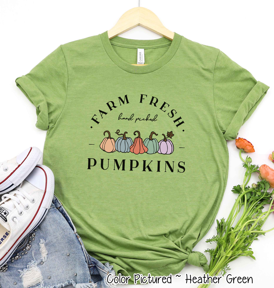 Farm Fresh Colorful Pumpkins Fall Tee