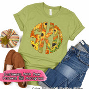 Big Monogram Sunflower Fall Tee