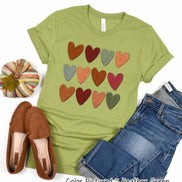 Watercolor Hearts Fall Tee