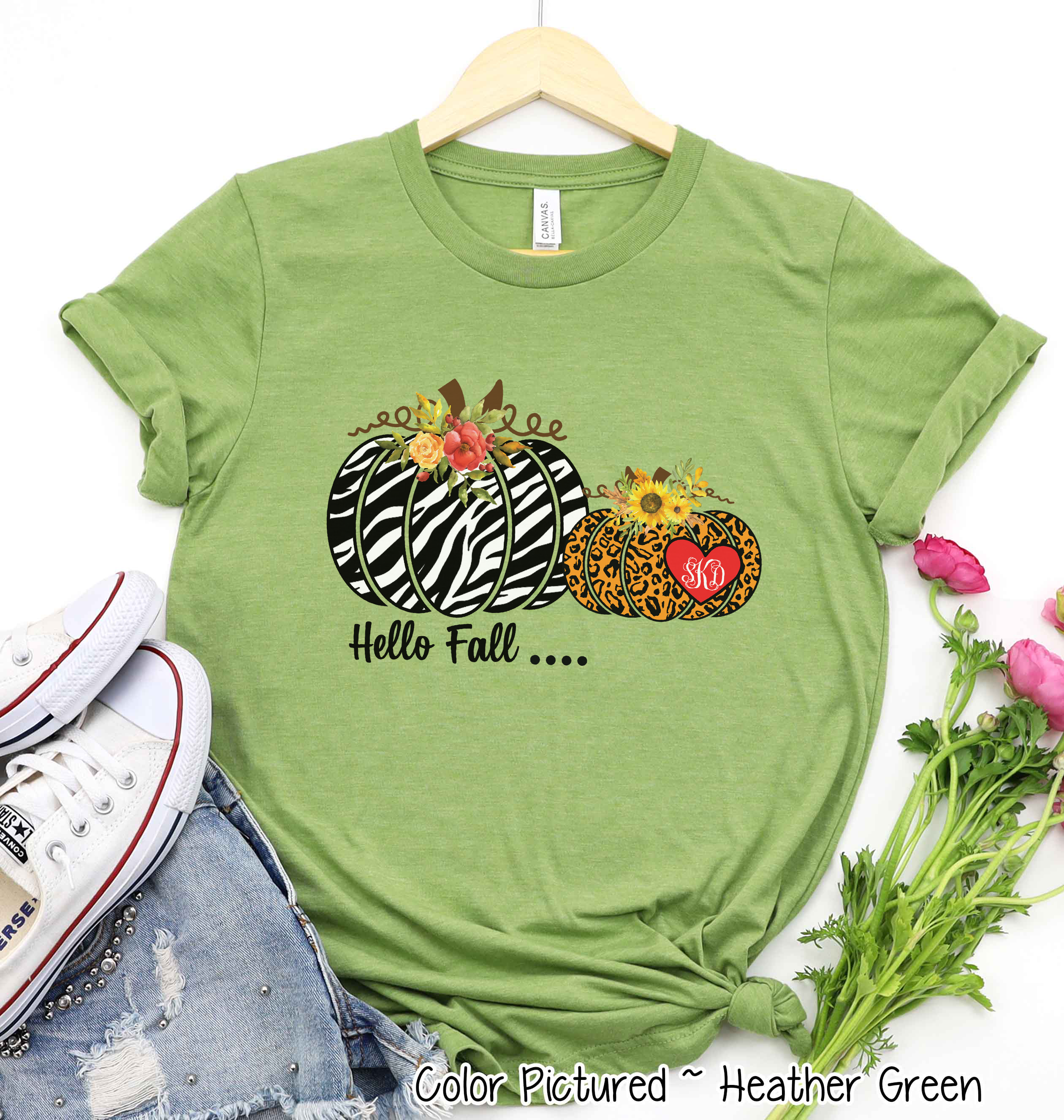 Animal Print Pumpkins with Monogram Tee