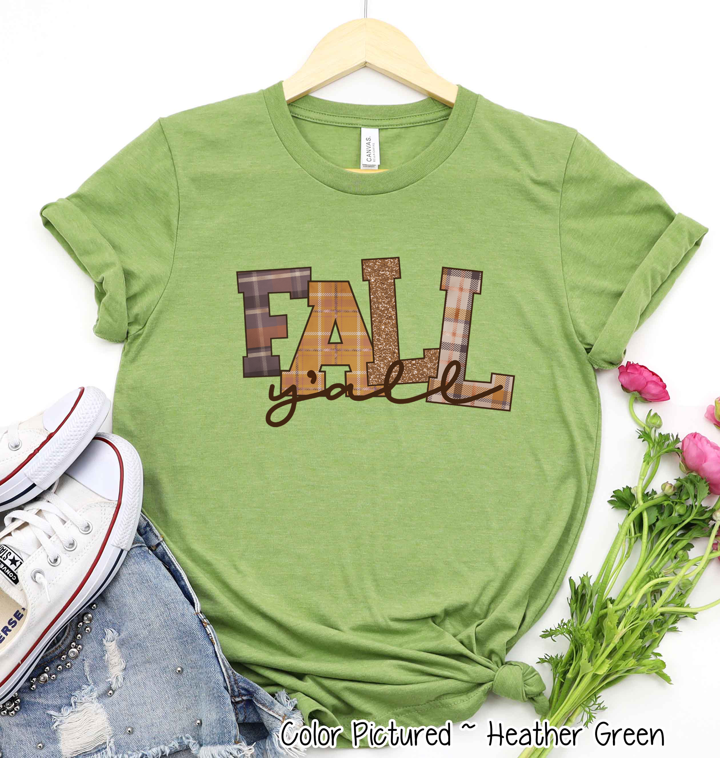 Plaid Fall Y'all Tee