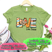 Love Like Jesus Fall Monogram Tee