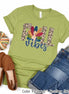 Leopard Turkey Fall Vibes Thanksgiving Fall Tee