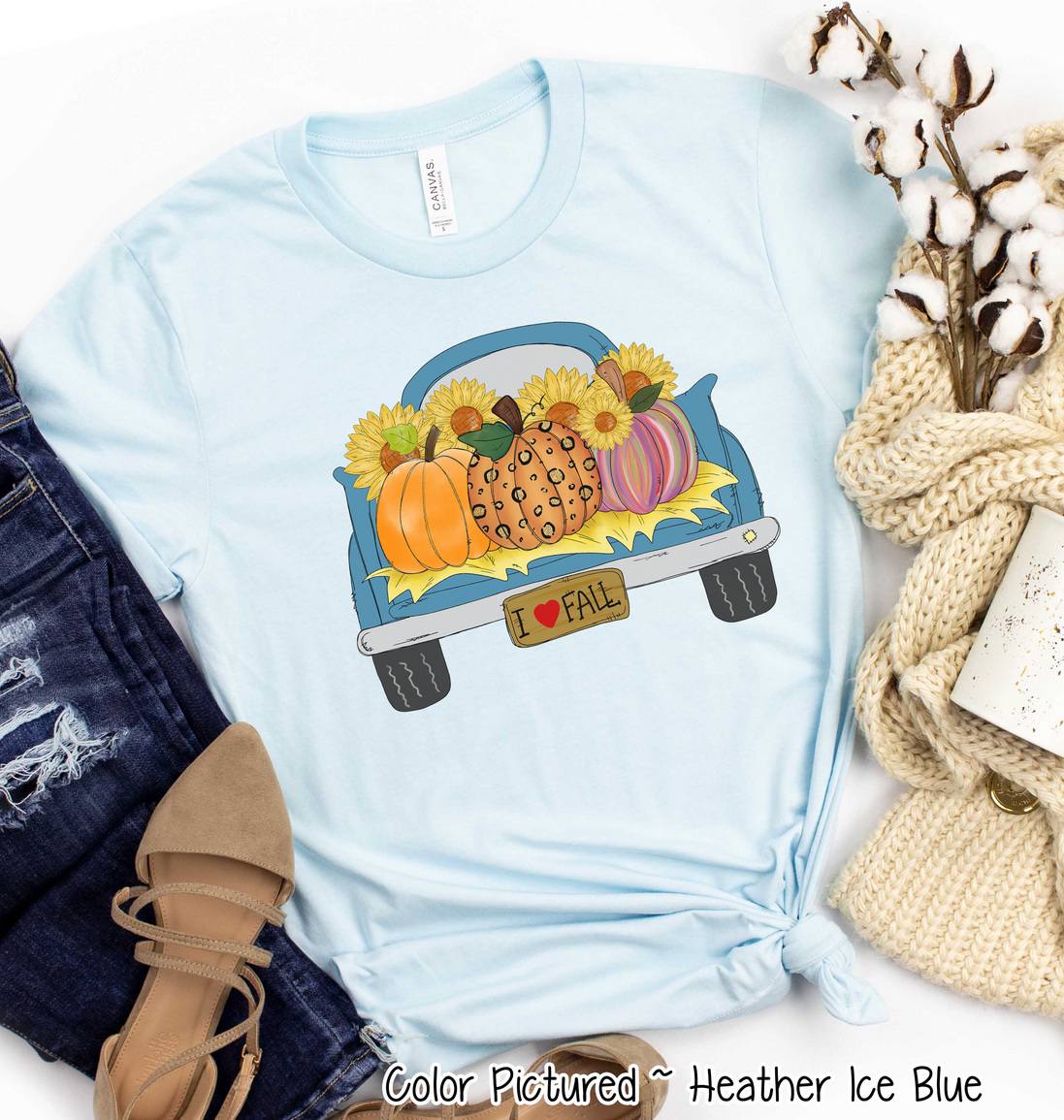 Vintage Truck full of Pumpkins Fall Tee