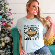 Baby Jesus Typography Word Art Christmas Tee