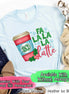 Monogrammed Fa La La Latte Christmas Tee