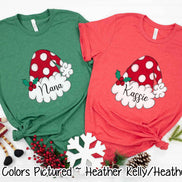 Personalized Family Matching Group Polk A Dot Santa Hat Tee