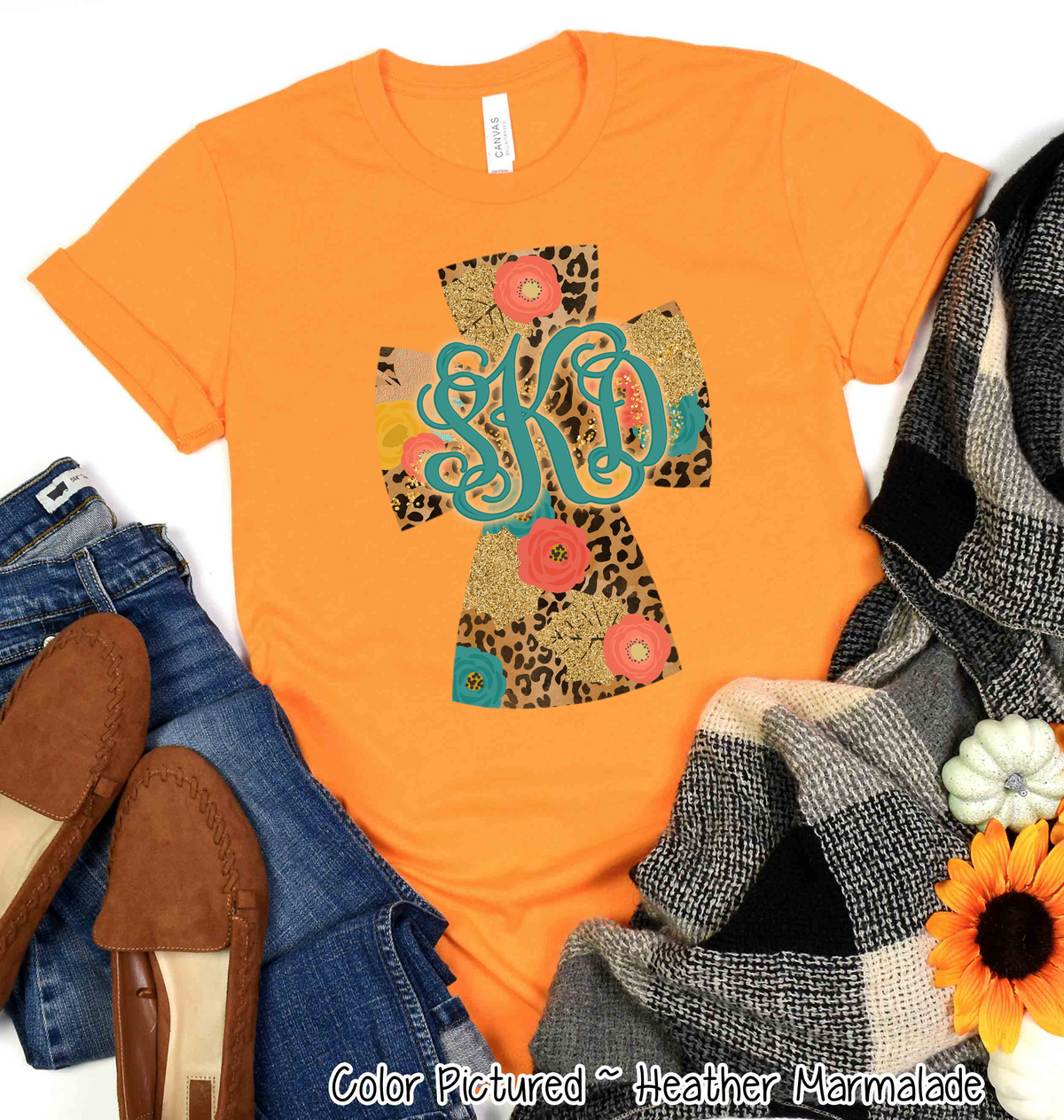 Fall Cross Monogram Tee