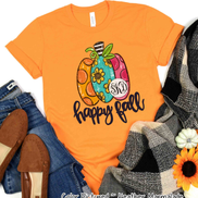 Bright Multi Color Pumpkin Monogram Tee