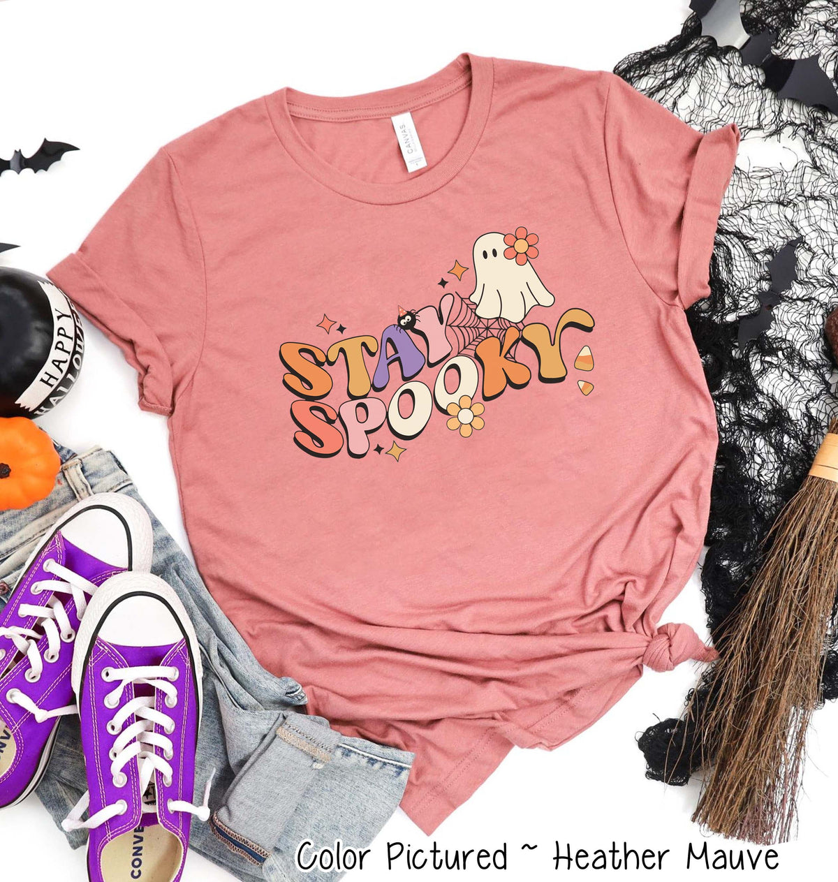 Retro Stay Spooky Halloween Tee