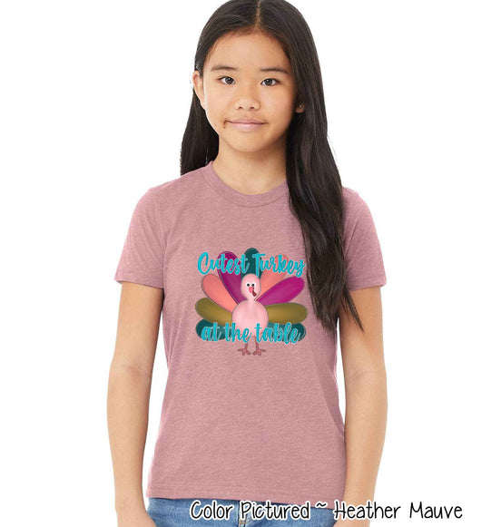 Cutest Turkey at the Table Thanksgiving Tee