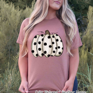 White Polka Dot Pumpkin Shirt