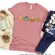 Monogram Pie Pumpkin Latte Fall Tee