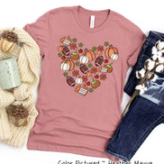 Football and Fall Things Fall Doodle Tee
