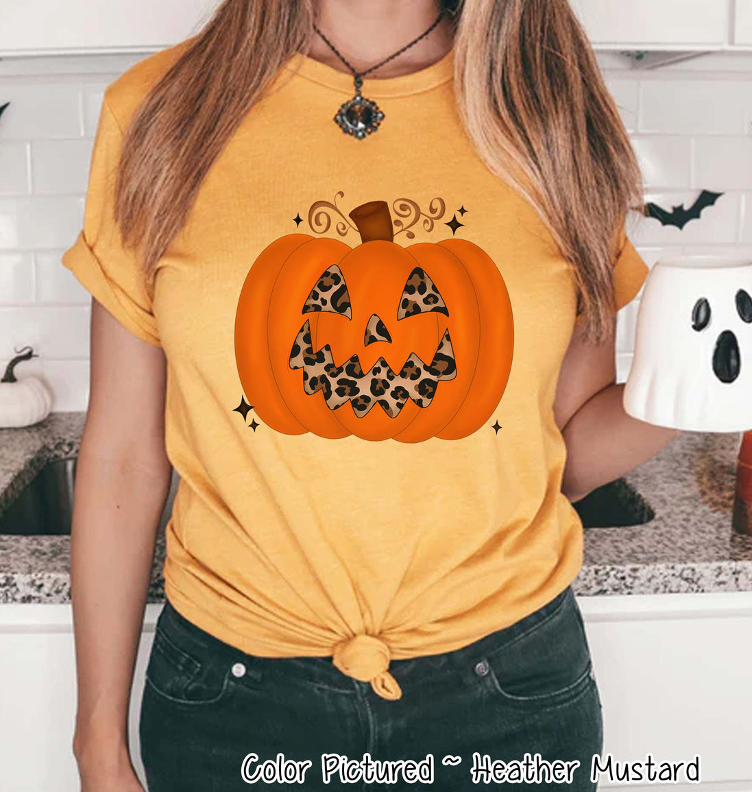 Leopard Pumpkin Halloween Tee