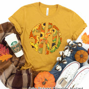 Big Monogram Sunflower Fall Tee