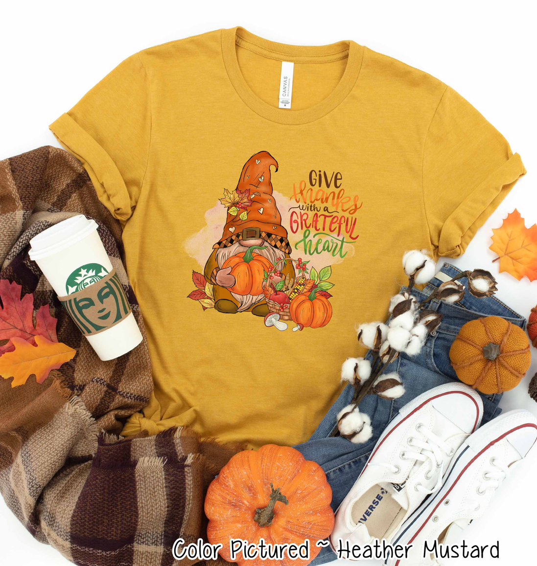 Gnome Give Thanks Fall Tee