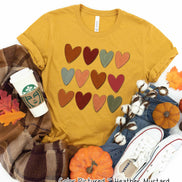Watercolor Hearts Fall Tee