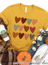 Watercolor Hearts Fall Tee
