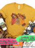 Monogram Autumn Leaves Mason Jars Fall Tee
