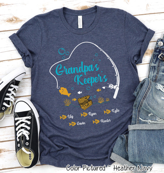 Custom Dad-Father-Papa-Grandpa Keeper Fish Tee