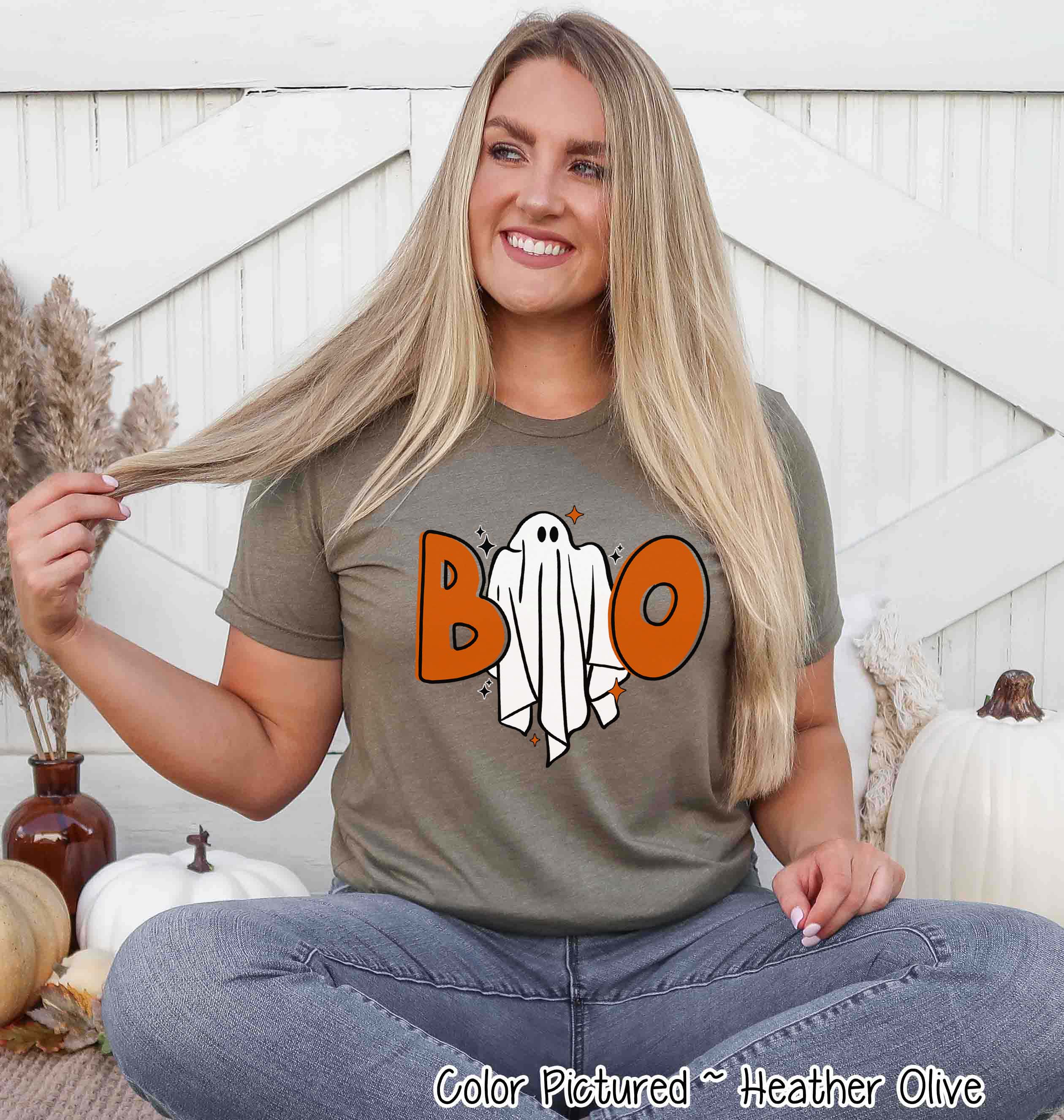 Boo Ghost Halloween Tee