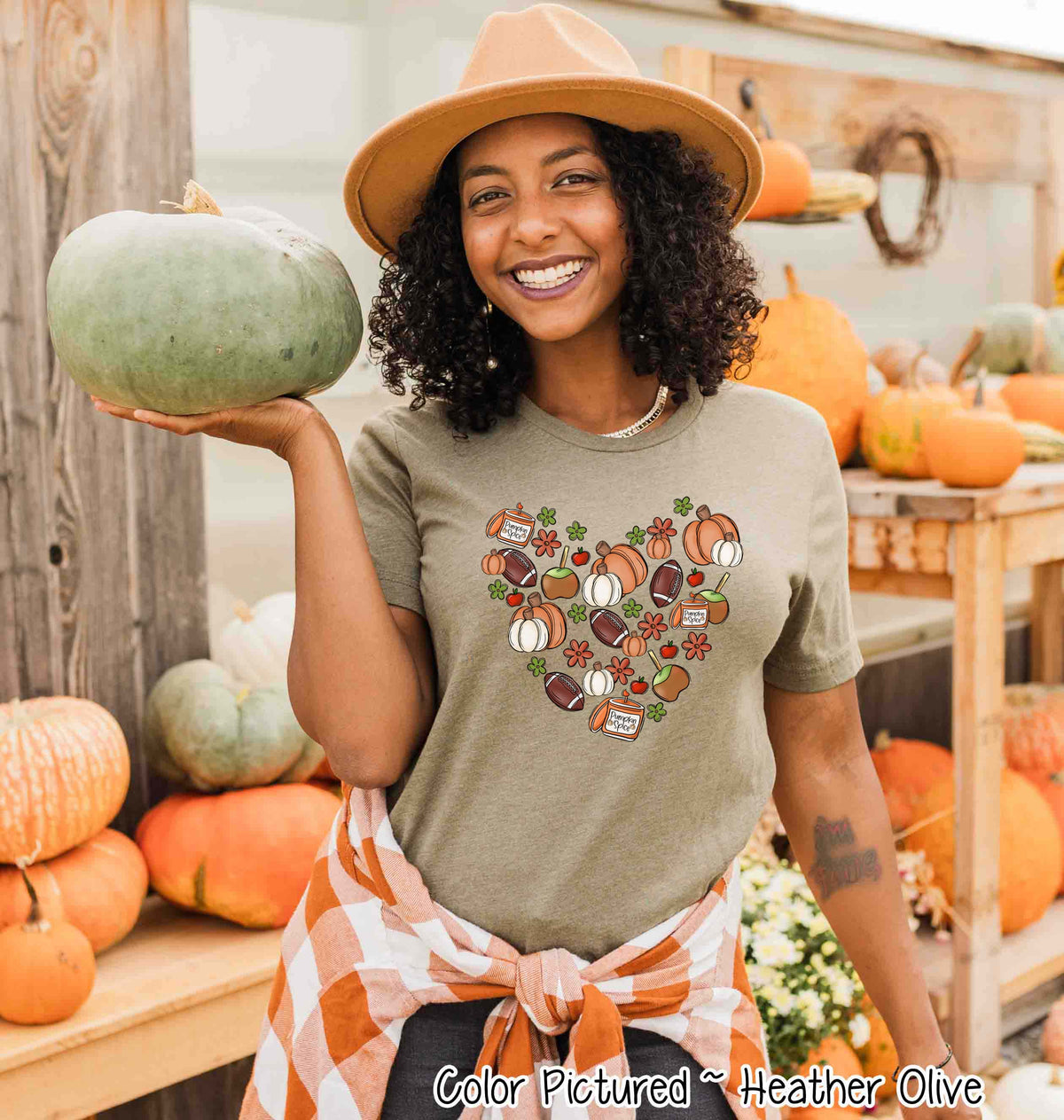 Football and Fall Things Fall Doodle Tee