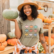 It's Fall Y'all Watercolor Pumpkins Fall Tee