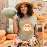 Retro Pumpkin Spice Smile Fall Tee