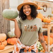 Monogram Tis The Season Latte Trumpet Football Fall Tee