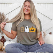 Boo Ghost Pumpkin Halloween Tee