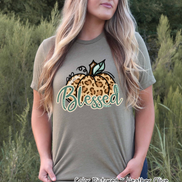 Blessed Leopard Pumpkin Shirt
