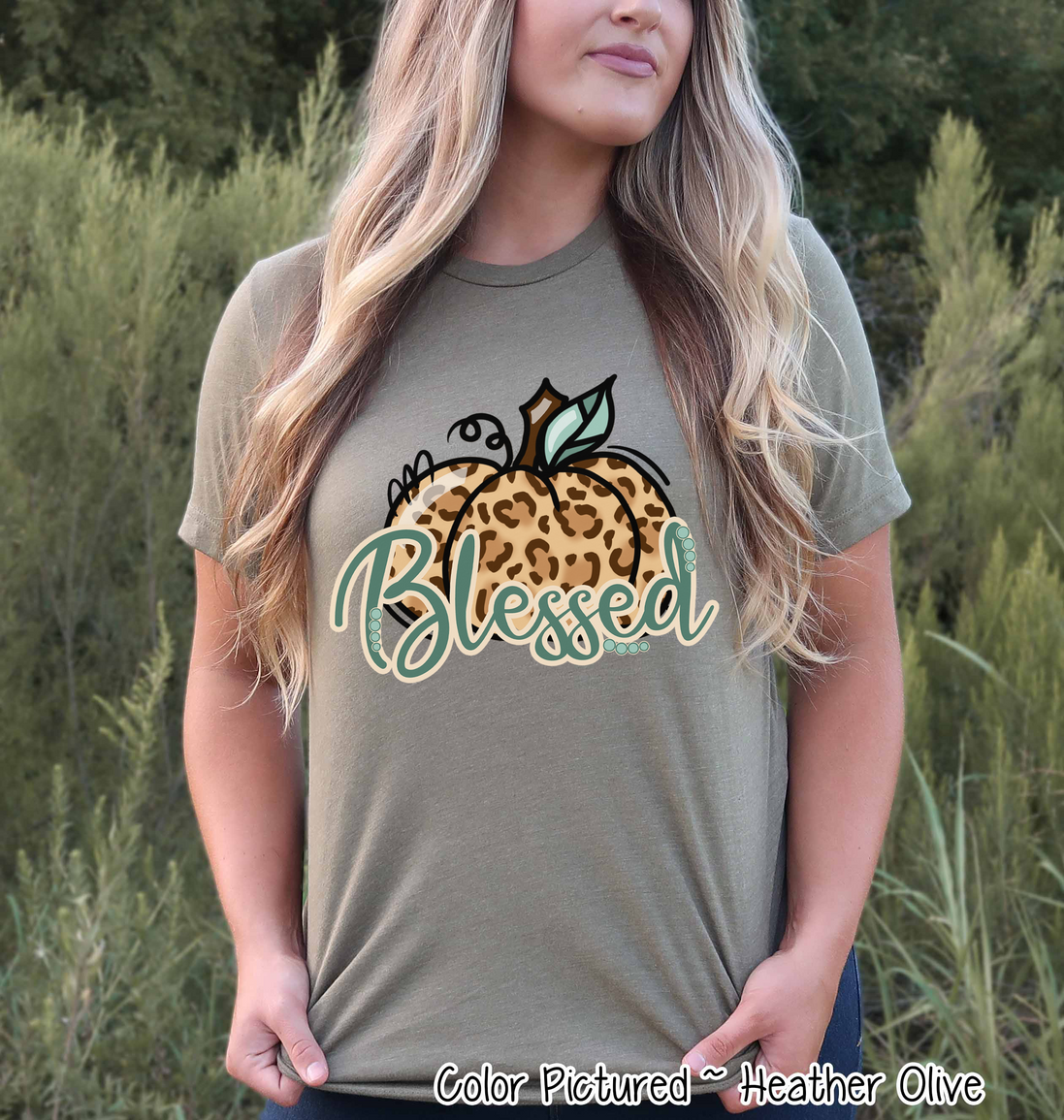 Blessed Leopard Pumpkin Shirt