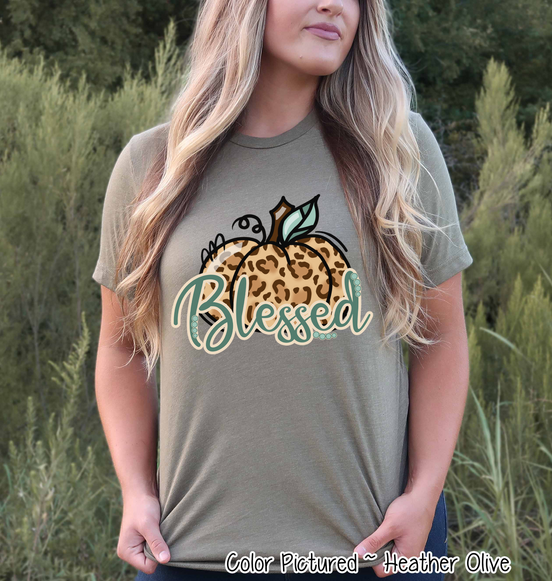 Blessed Leopard Pumpkin Shirt