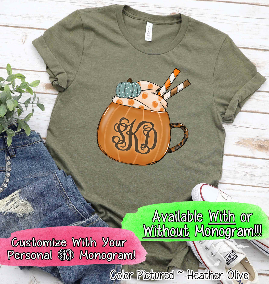 Pumpkin Spice Monogram Mug Tee