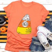 Monogrammed Candy Corn Graphic Tee