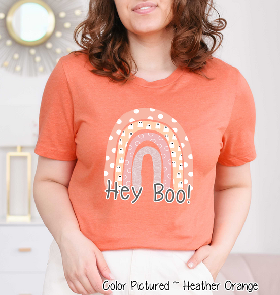 Halloween Rainbow Hey Boo! Shirt
