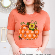 Polka Dot Pumpkin Fall Tee