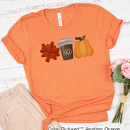 Leaf's, Latte's, & Pumpkin's Monogram Tee