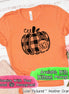Black Plaid Monogram Pumpkin Tee
