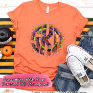 Big Monogram Tie Die Halloween Tee